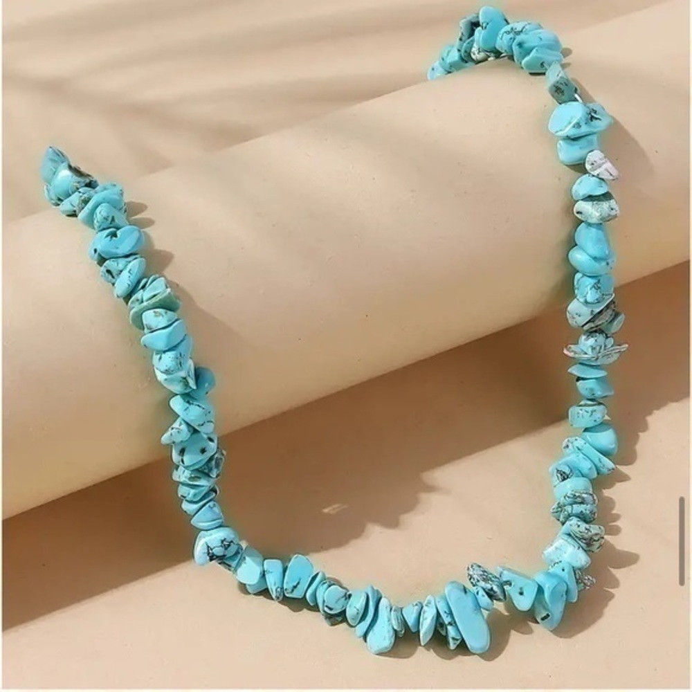 Blue Turquoise Stone Necklace